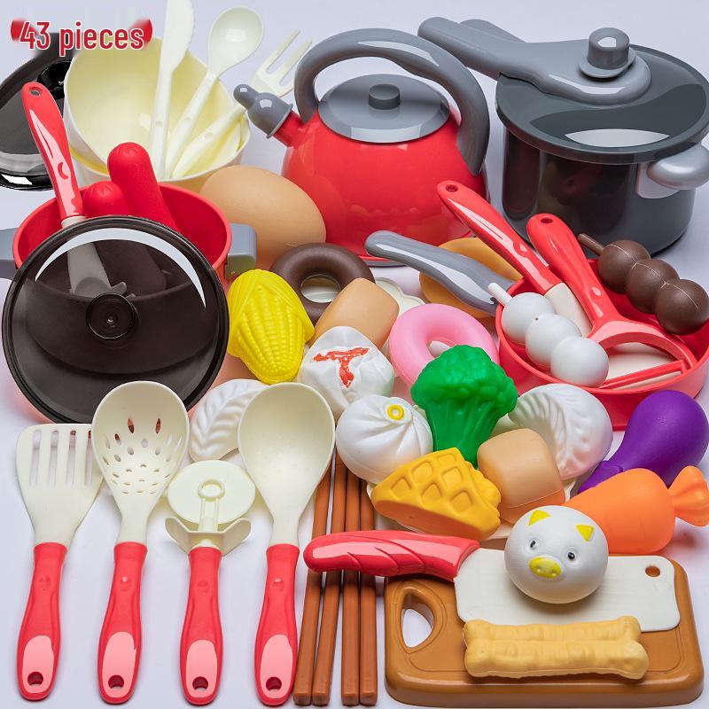 Kids' Kitchen Play Set: Pretend Cookware & Tableware for Boys and Girls