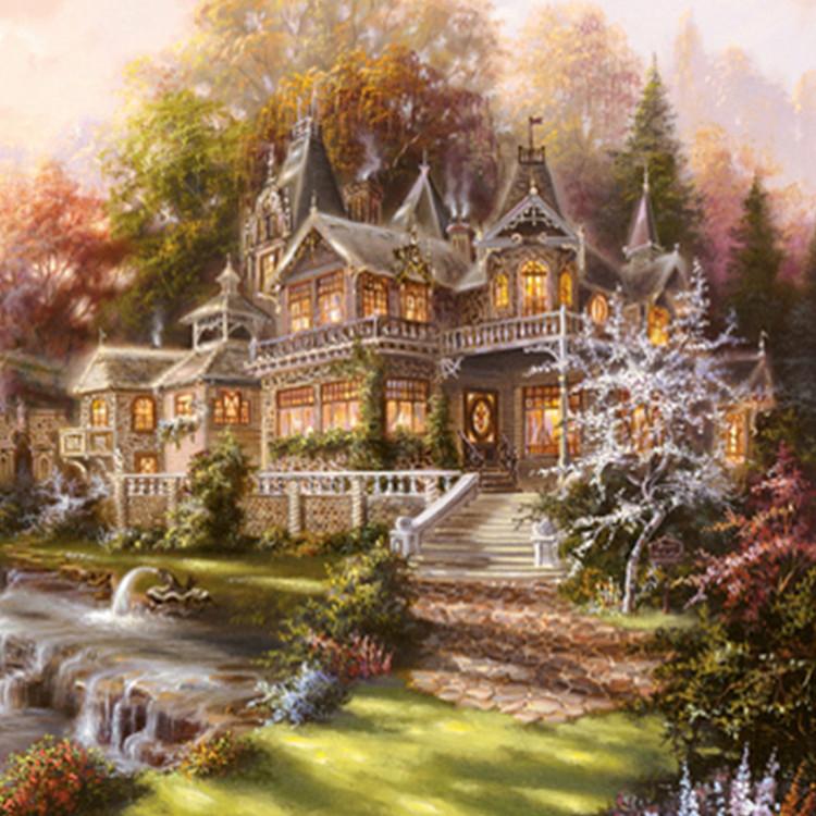 Puzzle de 500 de piese - lumina soarelui de dimineață, puzzle coreean popular