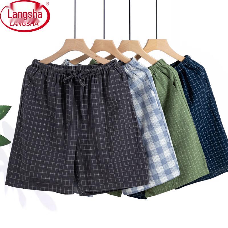 Langsha Men s Cotton Lounge & Beach Shorts XL