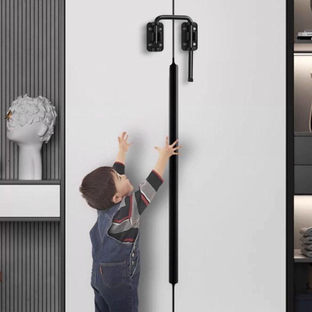 Thickened Gate Latch Non Perforated Door Bolts Hardware Door Buckle  Drawer