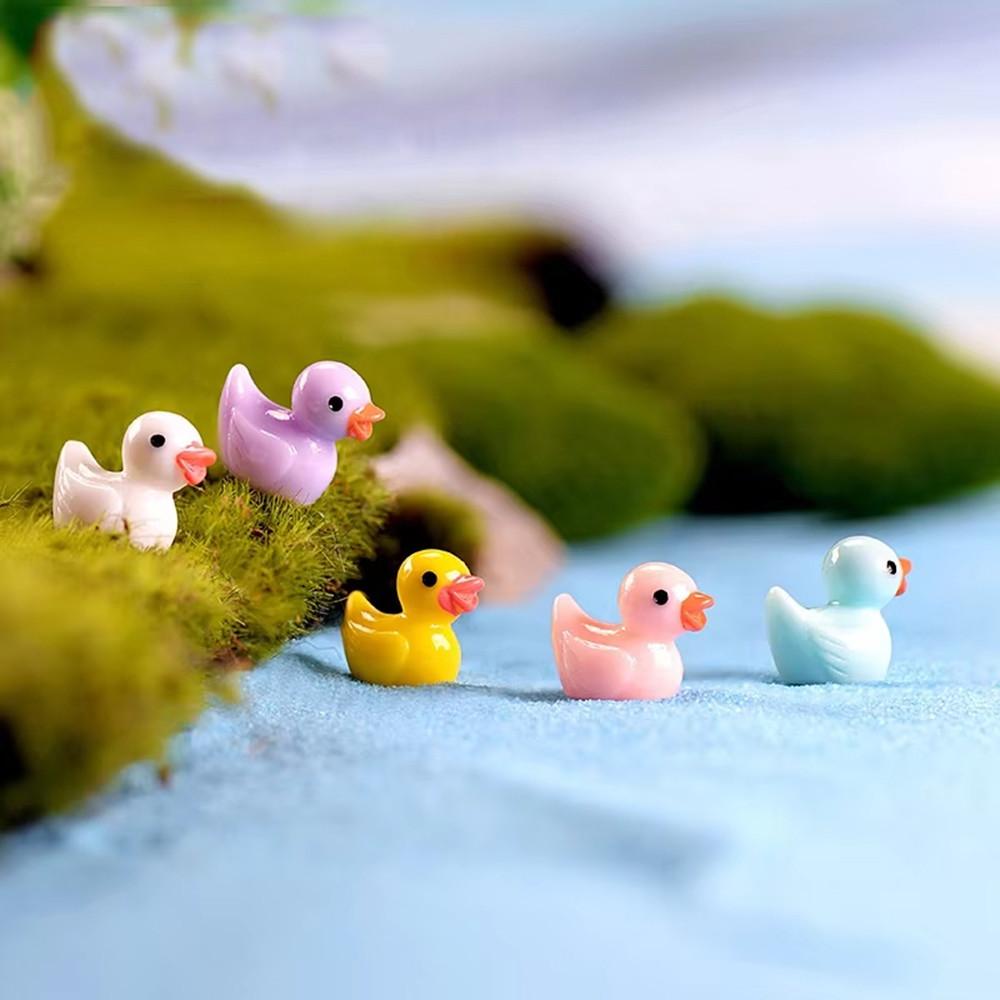 20Pcs DIY Craft Miniature Ducks Resin Accessories for Micro Landscape Terrarium Jewelry Making Phone Case Decoration