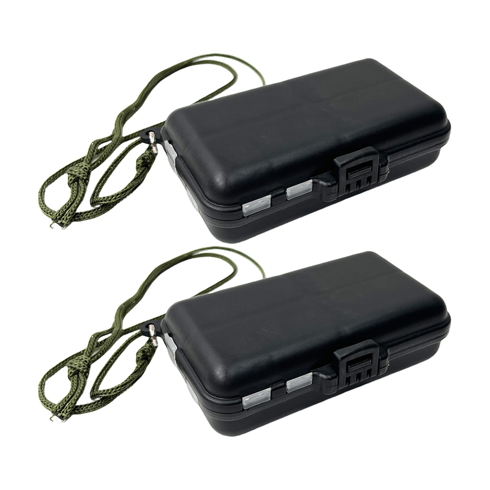 

2 шт. Коробка для снастей с перегородками Двусторонняя для рыболовных приманок, наживок, крючков Контейнер для хранения Чехол Коробка для хранения рыболовных аксессуаров S