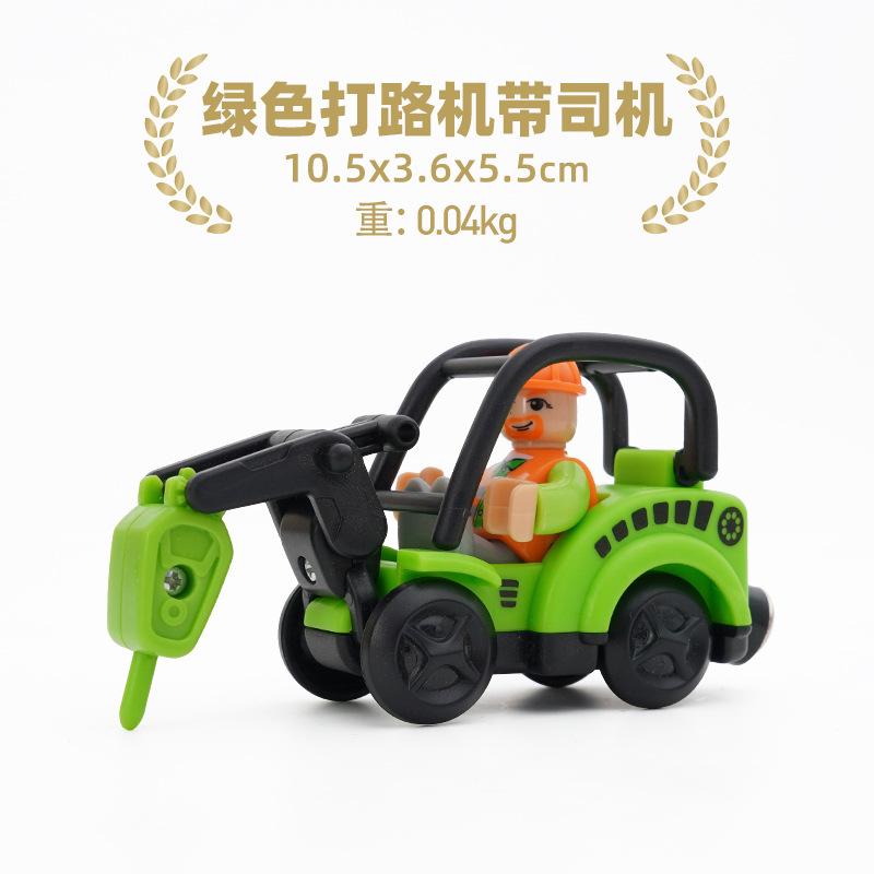 Holz-Eisenbahnstrecke Plastik-Waschanlage Polizeibüro Feuerwehr Szene-Simulation Spielen Holzeisenbahnstrecke Autospielzeug