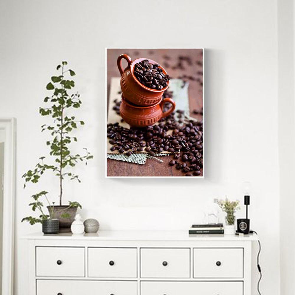 Diamond Art Painting Mosaic Coffee Cup Home Decor Embroidery Cross Stitch Beans Full Square/round Crystal Picture