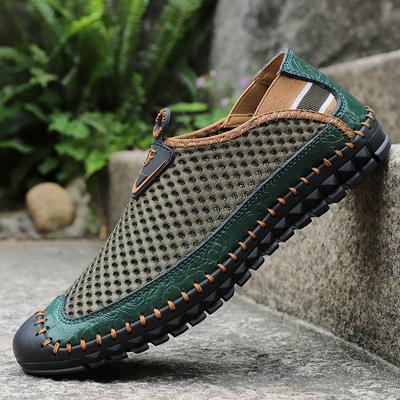 Summer Men's Casual Breathable Mesh Shoes Summer Mesh Portable Outdoor Mountaineering Sneaker Mesh Shoes