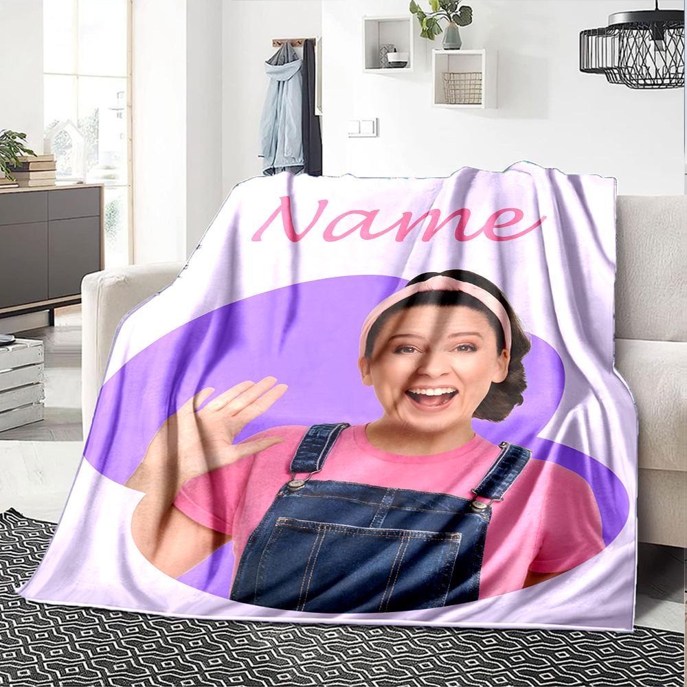 Customizable Ms Rachel4 Throw Blanket – Personalized Name, All-Season Cozy Snug Blanket, Machine Washable, Personalized Blanket