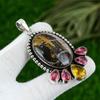 Natural Picasso Jasper Gemstone Pendant 925 Sterling Silver Indian Jewelry