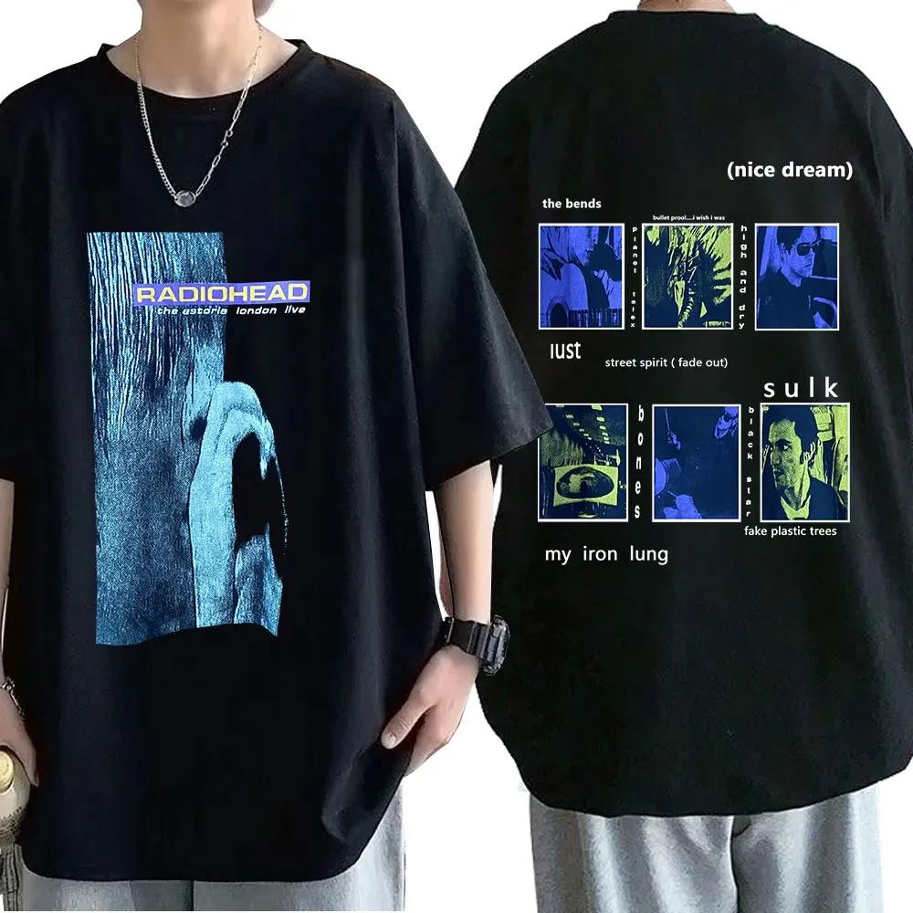 British Classic Rock Band Radiohead Album Poster Graphic Print T-shirt Men Women Streetwear Y2k Harajuku Fashion Casual Oversized Top Summer New Tee