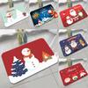 1pcs Christmas Snowman Door Mat Christmas Reindeer Welcome Rug Living Room Bedroom Foot Mat Outdoor Indoor Festival Decor Gift