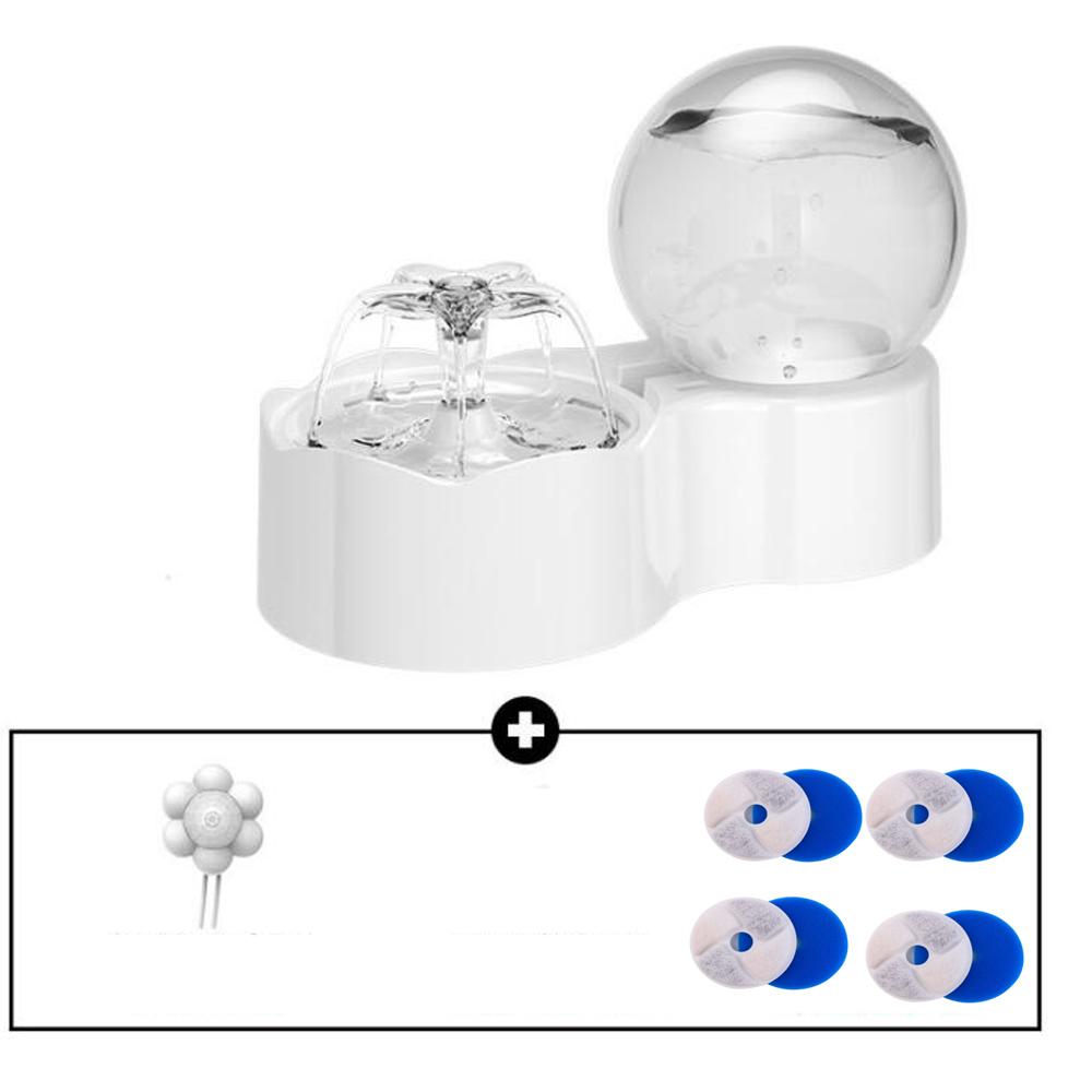2.3L Automatic Cat Water Fountain With Faucet Dog Water Dispenser Transparent Filter Drinker Pet Sensor Auto Drinking Feeder