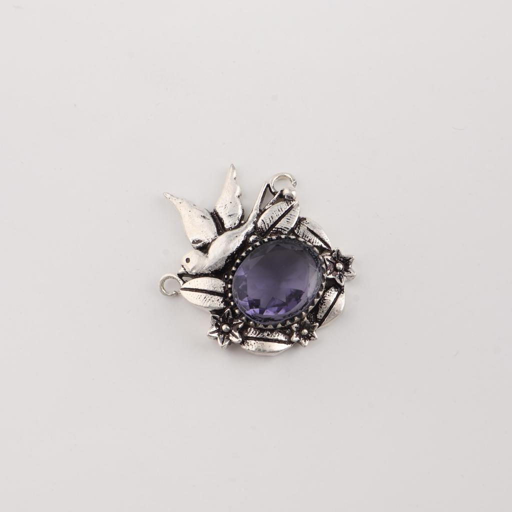Natural Iolite Gemstone Silver Pendant 0.5" 925 Sterling Silver Designer Jewelry For Gift CP-43-10
