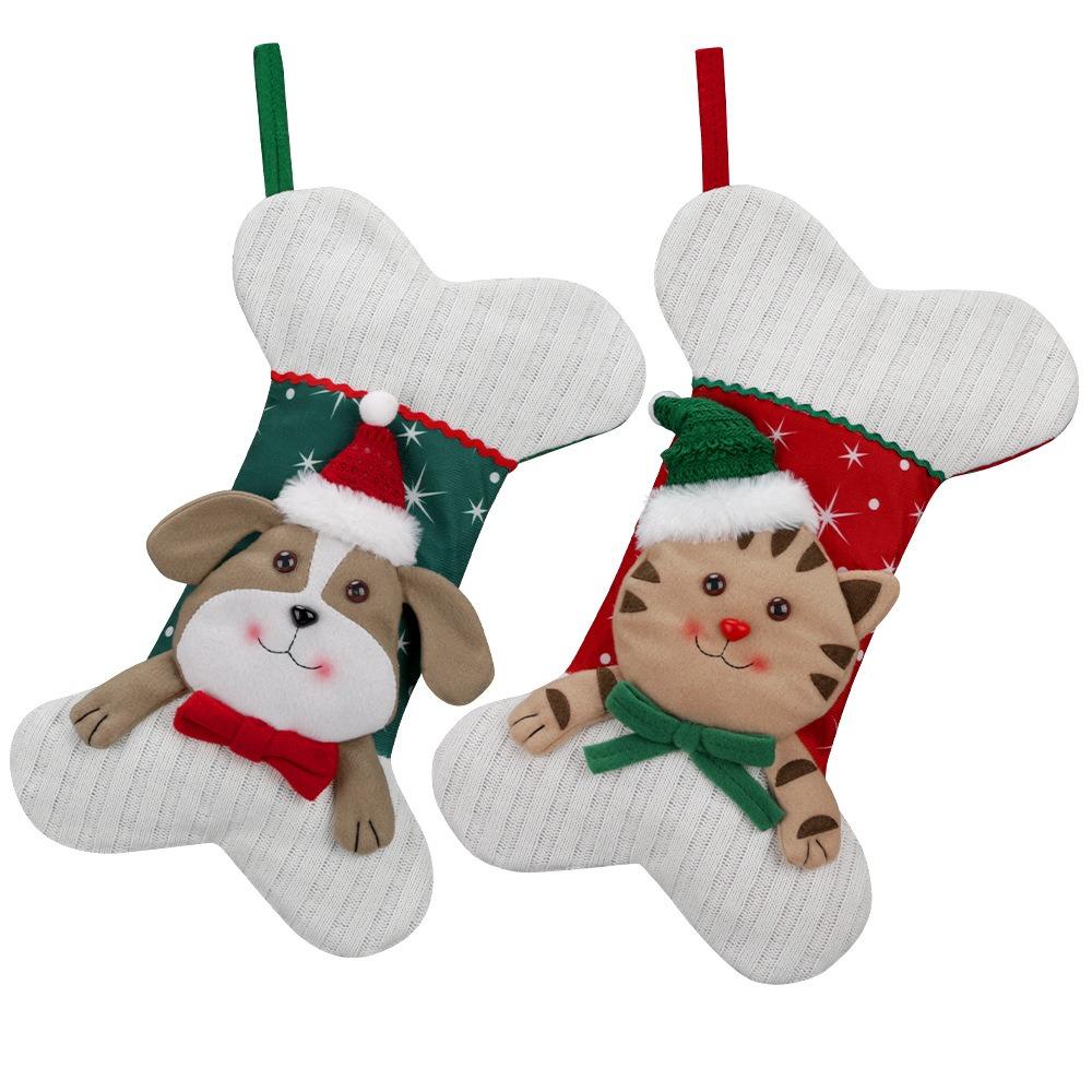 Kawaii Large Christmas Stocking Xmas Tree Ornaments Fireplace Christmas Stocking  Party Deco