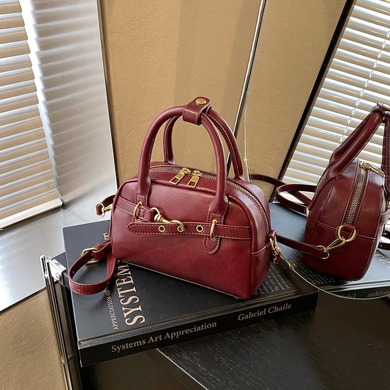 

Премиальная ретро маленькая сумка женская новая осень и зима универсальная сумка-мессенджер модная портативная сумка-боулинг