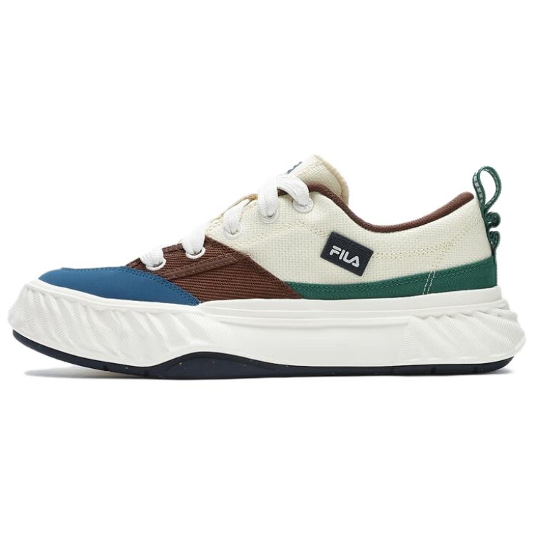 New FILA Fosso Non slip Lightweight Low top Canvas Shoes Men's Beige Blue F12M432308FAS