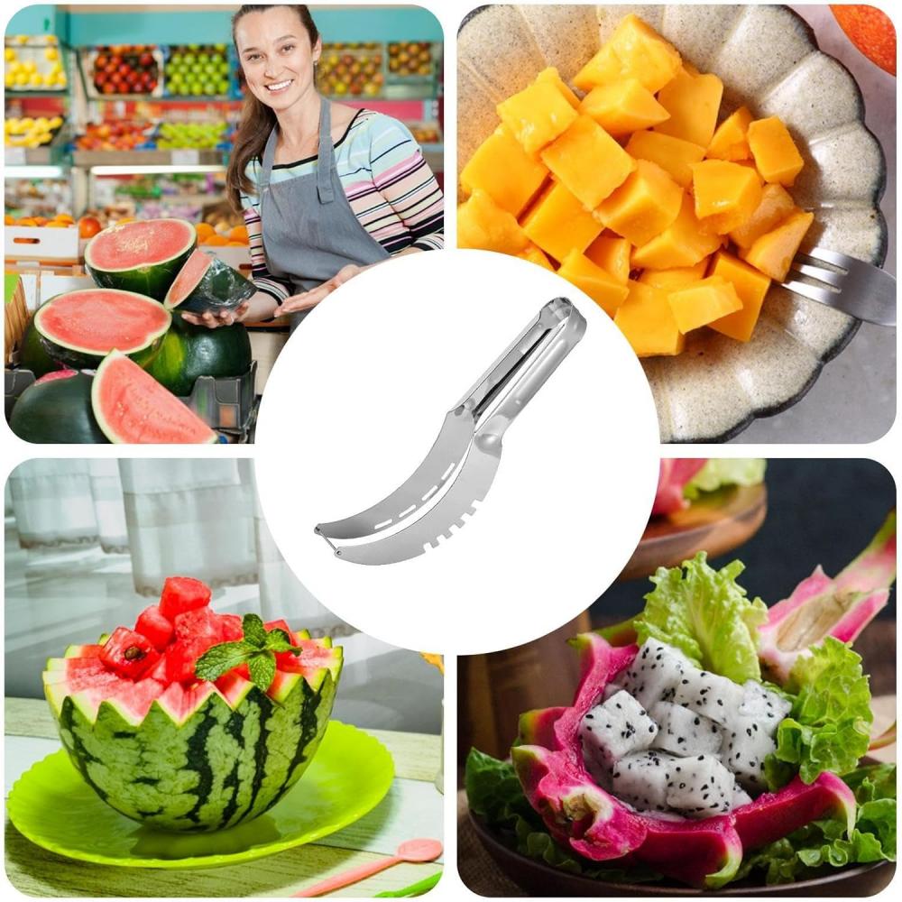 Watermelon slicer, stainless steel cutter, cutter, pitaya, papaya and soft fruit cutter