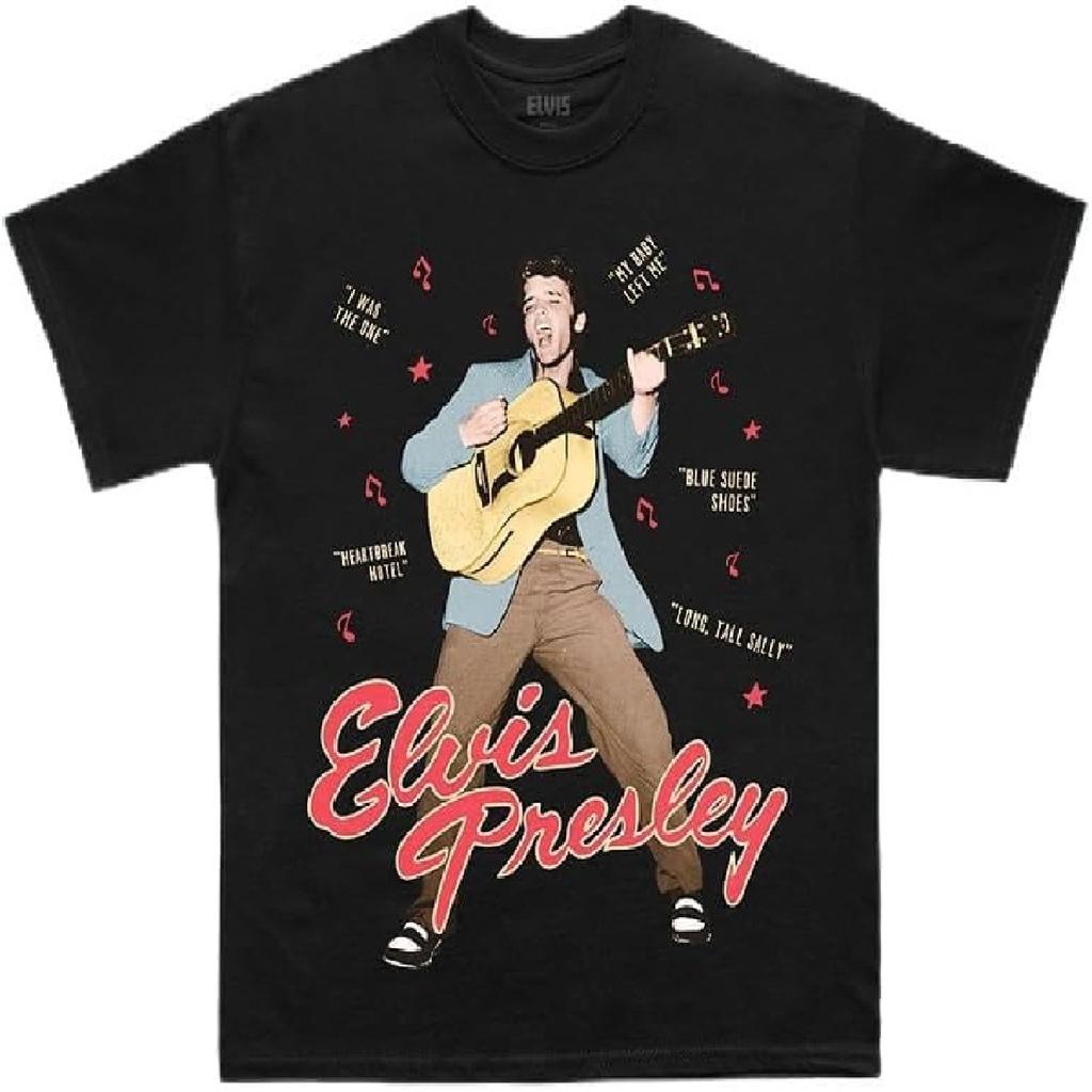 Elvis Presley Unisex-Adult Official Merch Iconic Lyric T-Shirt
