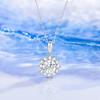 Sterling Silver S925 SUNFLOWER Necklace for Women Moissanite High-Grade Fashion All-Matching