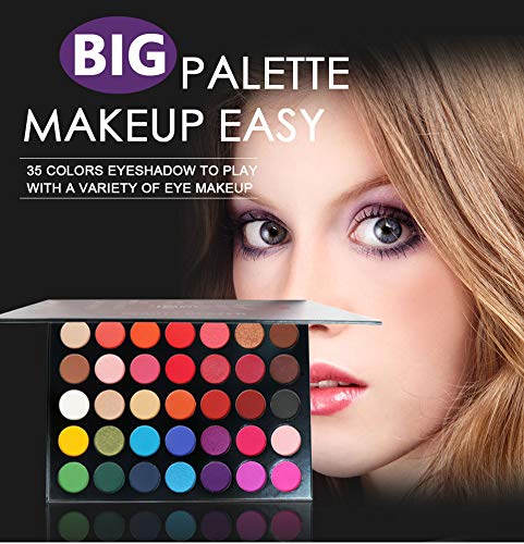 Beauty Glazed 35-Color Eyeshadow Palette: Eyeshadow Palette with Pearl/matte Finishes, Translucent, Moisturizing Ingredients, Western Style, Portable,