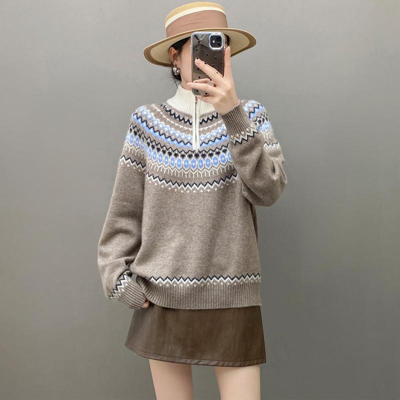Qinghe 100% Pure Cashmere Women's Sweater - Ultra Soft Luxury Winter Pullover