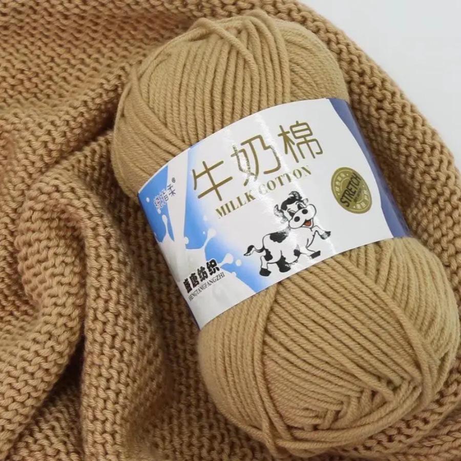 1Pc 50g Crocheting Milk Cotton Yarn Hand Knitting Sweater Blanket Hat Threads Crochet Amigurumi Bag Line 95m