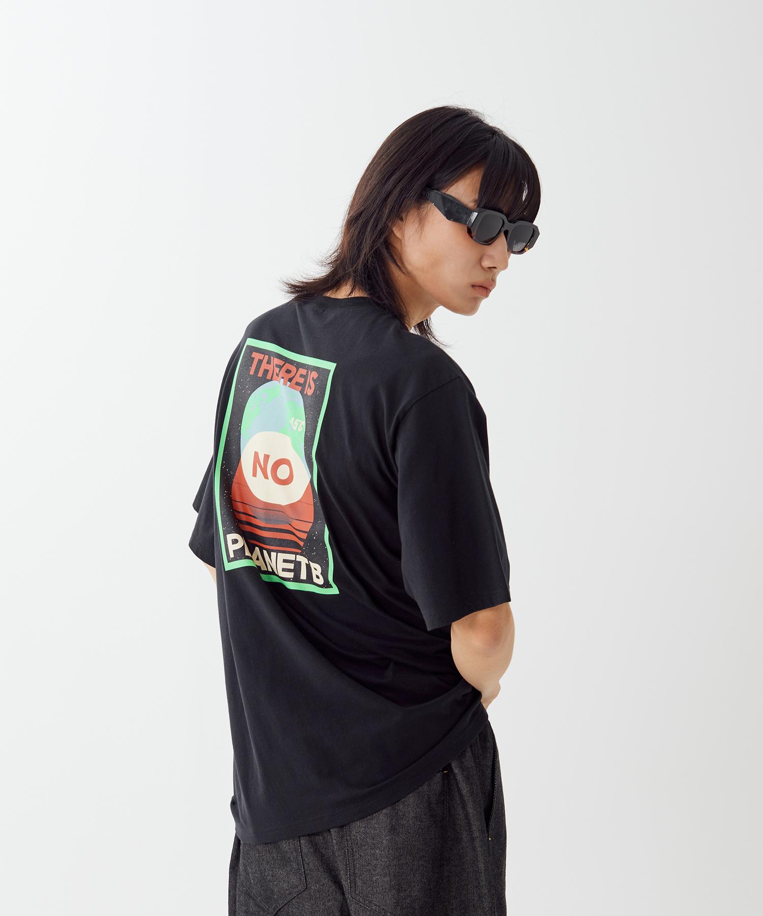 Pollution Poster Half T-Shirt(Puncmts012_Bk) Black Bk/L