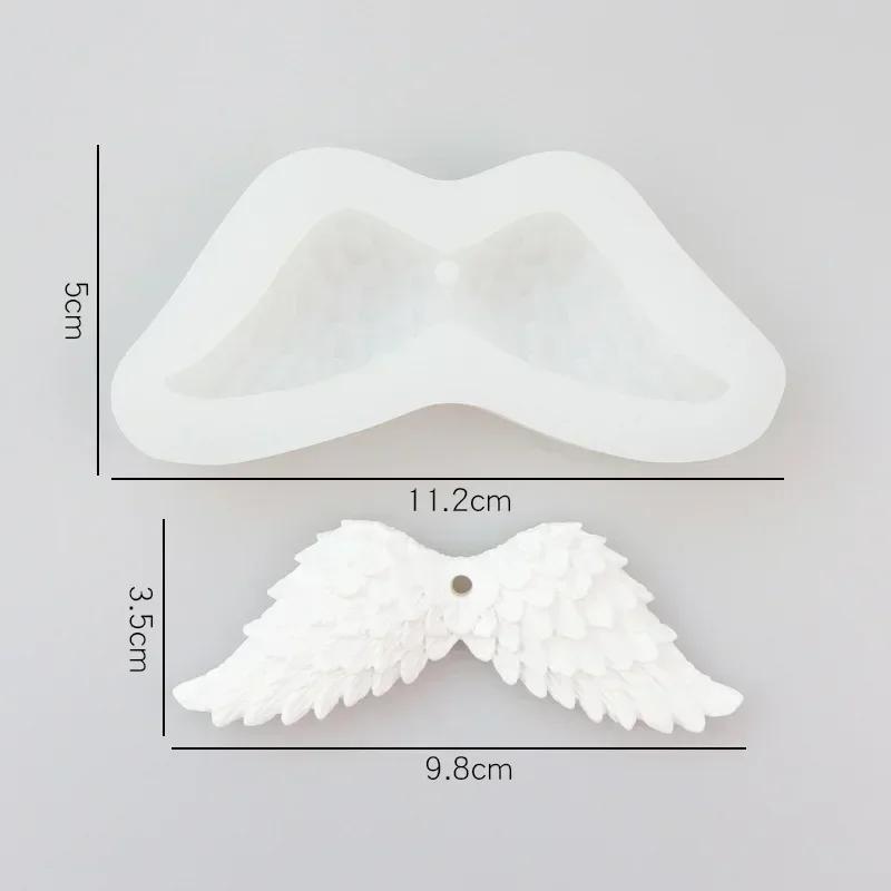 Silikonová forma Angel Wing Forma na výrobu dortů pro kutily Pomůcky na pečení Peří Móda Přívěsek Aromaterapie Forma ze sádrové pryskyřice Domácí dekorace