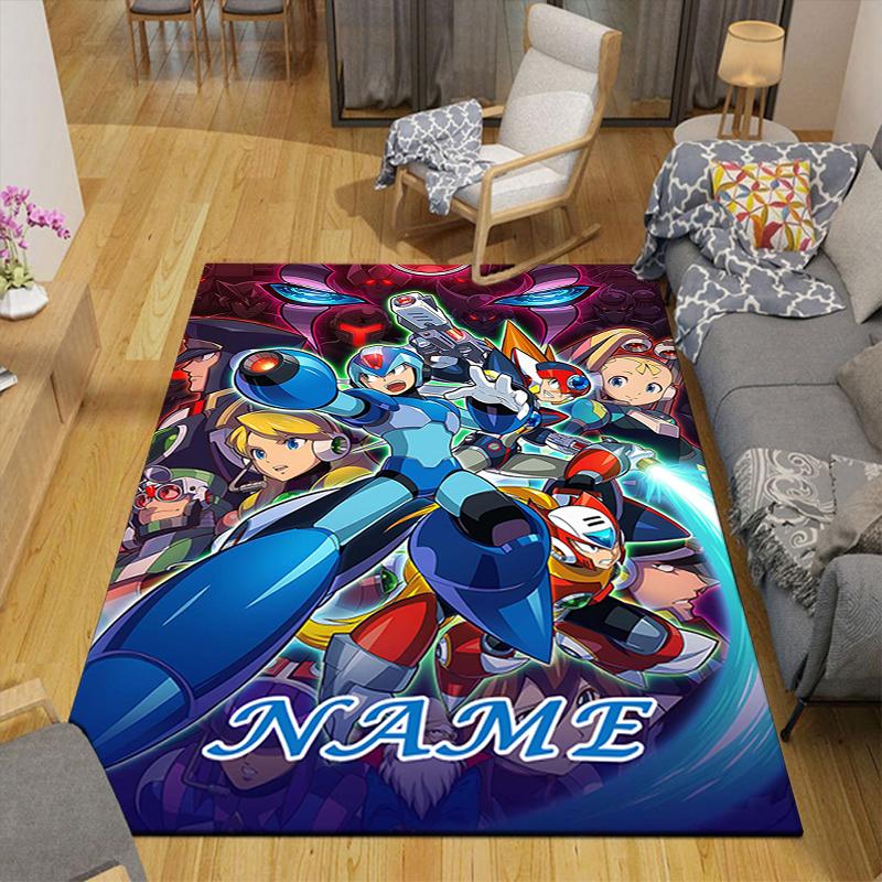 Custom 1Pc Superhero Mega Man Adventure Rug Office Carpet Indoor Outdoor Entrance Doormat Nonslip Soft And Comfortable Living Room D2915179