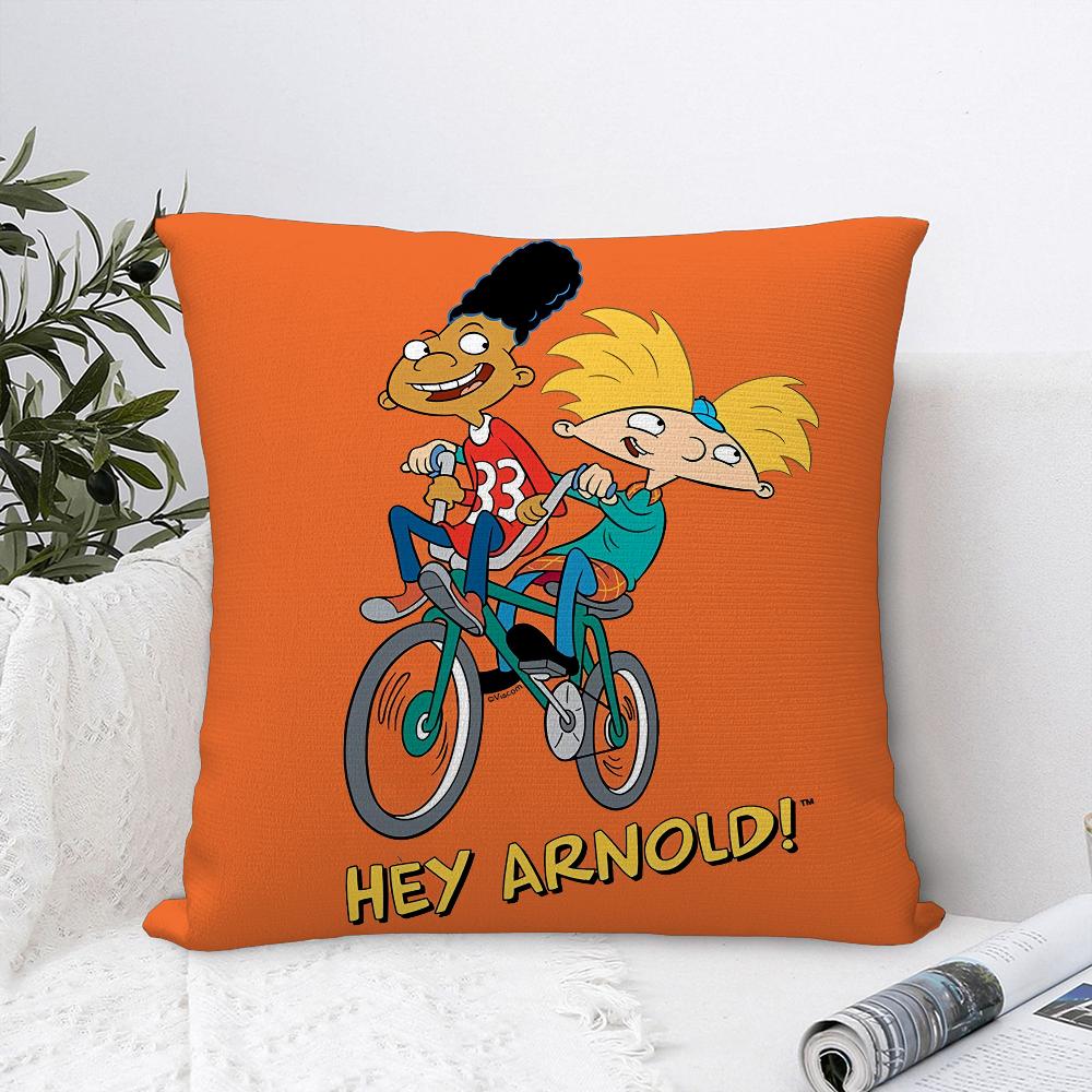 Cartoon Hey A-Arnold Pillow Case Sofa Decorative Home Double-sided Print Plush Square Throw Pillow Covers Cushion Decor Cover