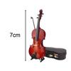 Mini Violin Model Ornaments Gifts Craft Tiny Violin Musical Instrument Model for Home Decor