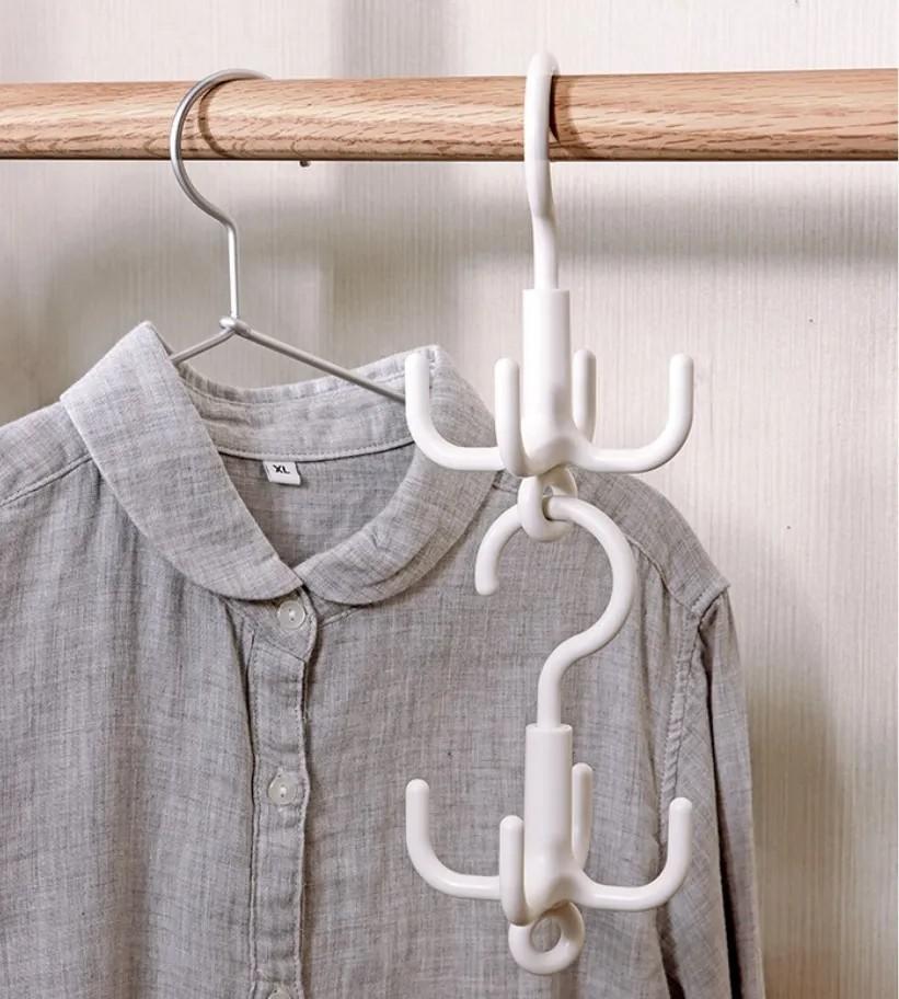 Four-claw Swivel Hook Punch-free Storage Hook