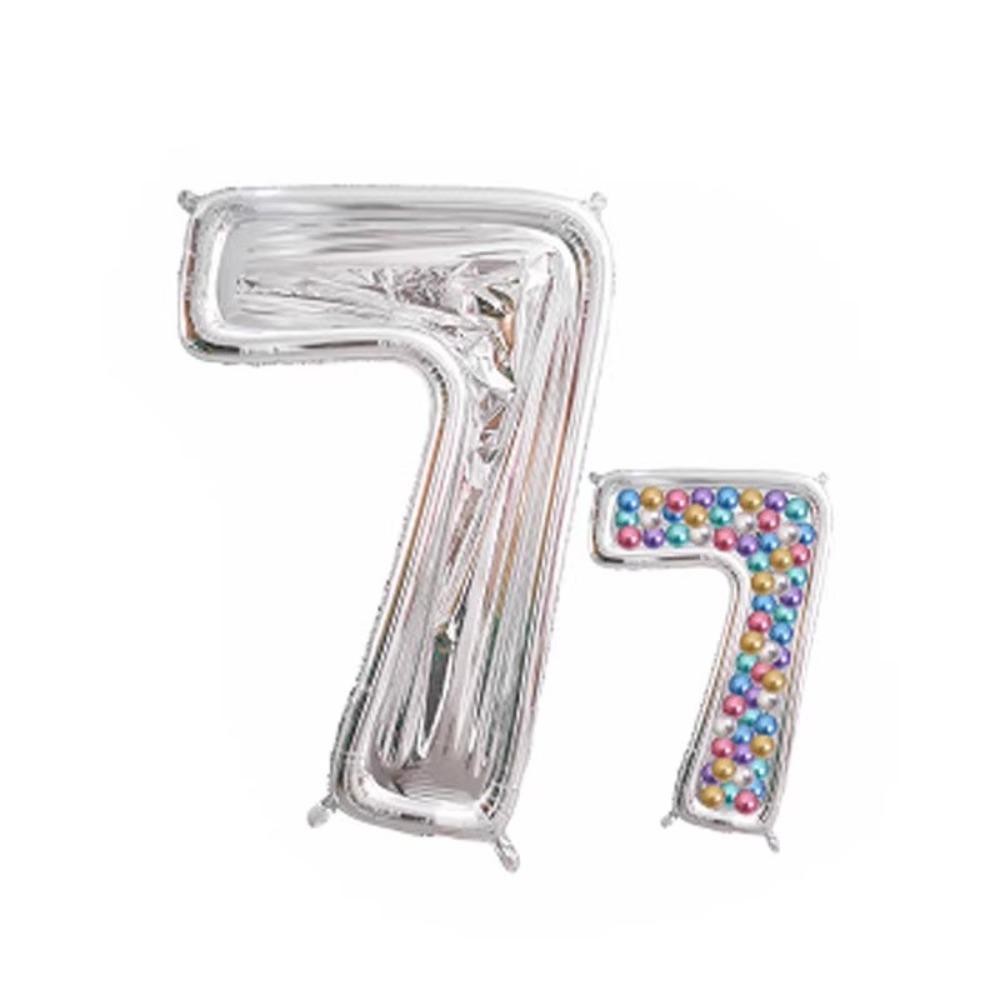 Aluminum Film Number Balloon Stand 0-9 Number Foil Number Balloon  Wedding Decor