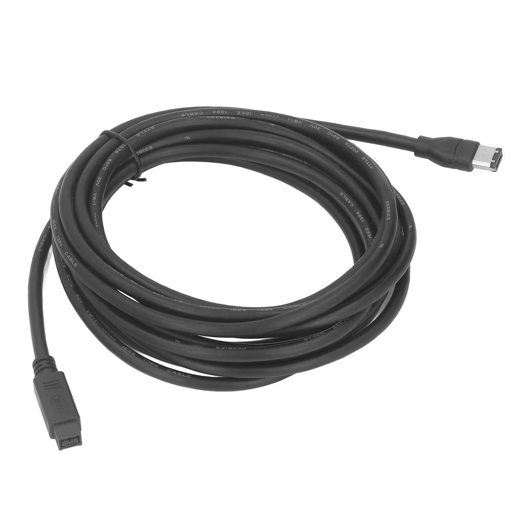 IEEE 1394 Firewire Cable 800Mbps 14.8ft Long Plug and Play Male to Male ROSH Standard 9Pin to 6Pin