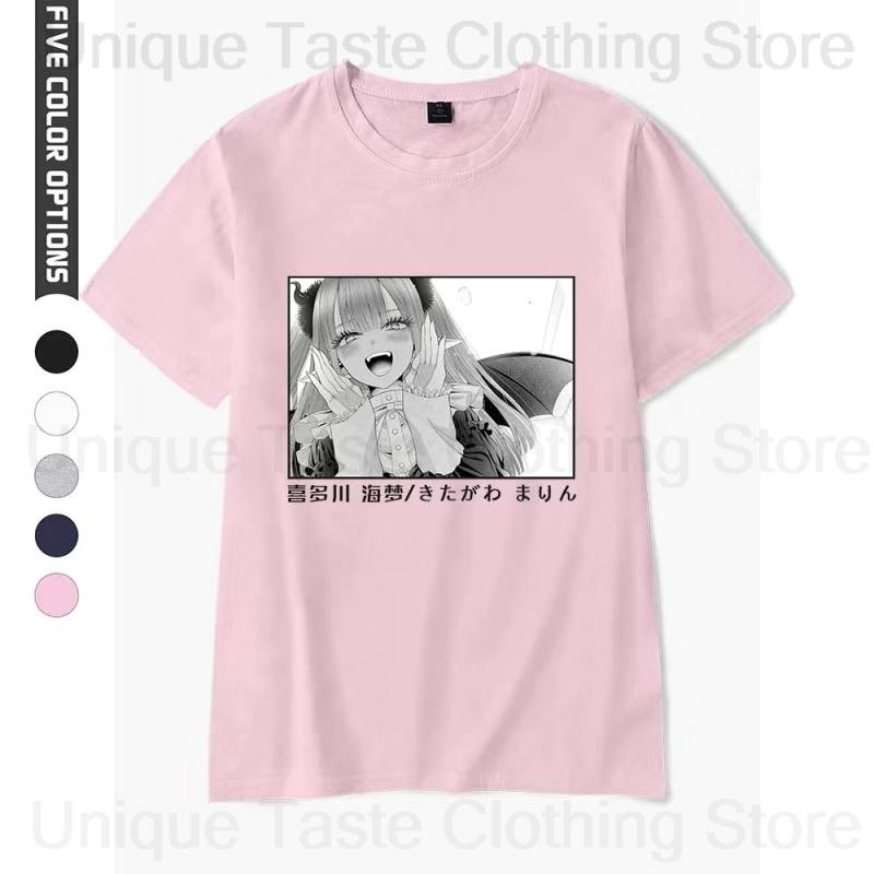 

Anime My Dress Up Darling T Shirt Kitagawa Marin Gojo Wakana Cartoon Print Tshirt Harajuku Fashion Cotton Short Sleeve Tee Tops S