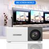 Best-Selling YG300 Yellow-White Mini Portable Projector with Mobile Screen Mirroring for Home Entertainment.