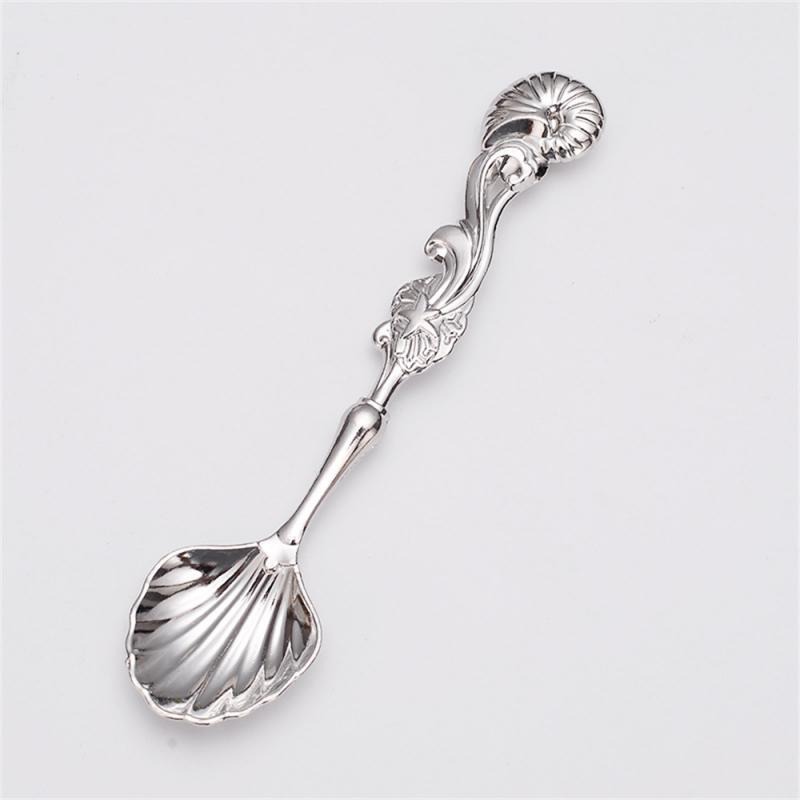 Ice Cream Spoon Zinc Alloy Eco-friendly Wholesale Creative Tableware Milk Spoons Retro Kitchen Accessories Stirring Spoon