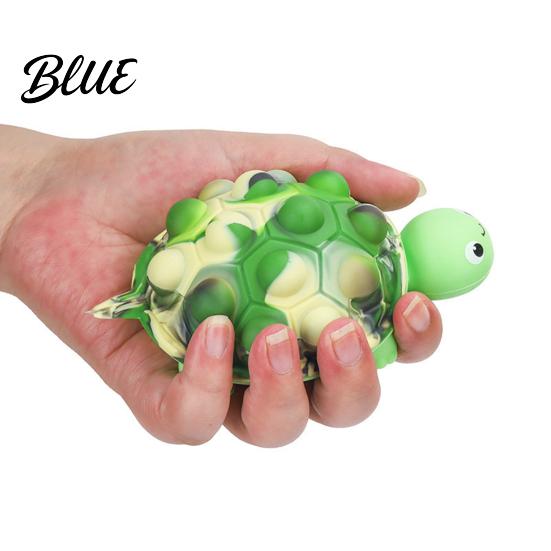 Turtle Fidget Toy Bubble Shell Stress Ball Silicone Relieving Tortoise Squeeze Sensory Animal Shape Hand Therapy Exercise
