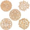 SIKTEN Scandinavian Set of 5 Lithuanian Wooden Coasters Stylish Coasters Perfect for Decorating or As a Base for Each Coaster Measures Approximately