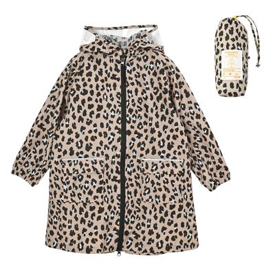 Kiu Kids and Perfect for and Rainy Rain Poncho with Storage and Perfect for and Elementary Stylish and Compatible with School Leopard Raincoat,