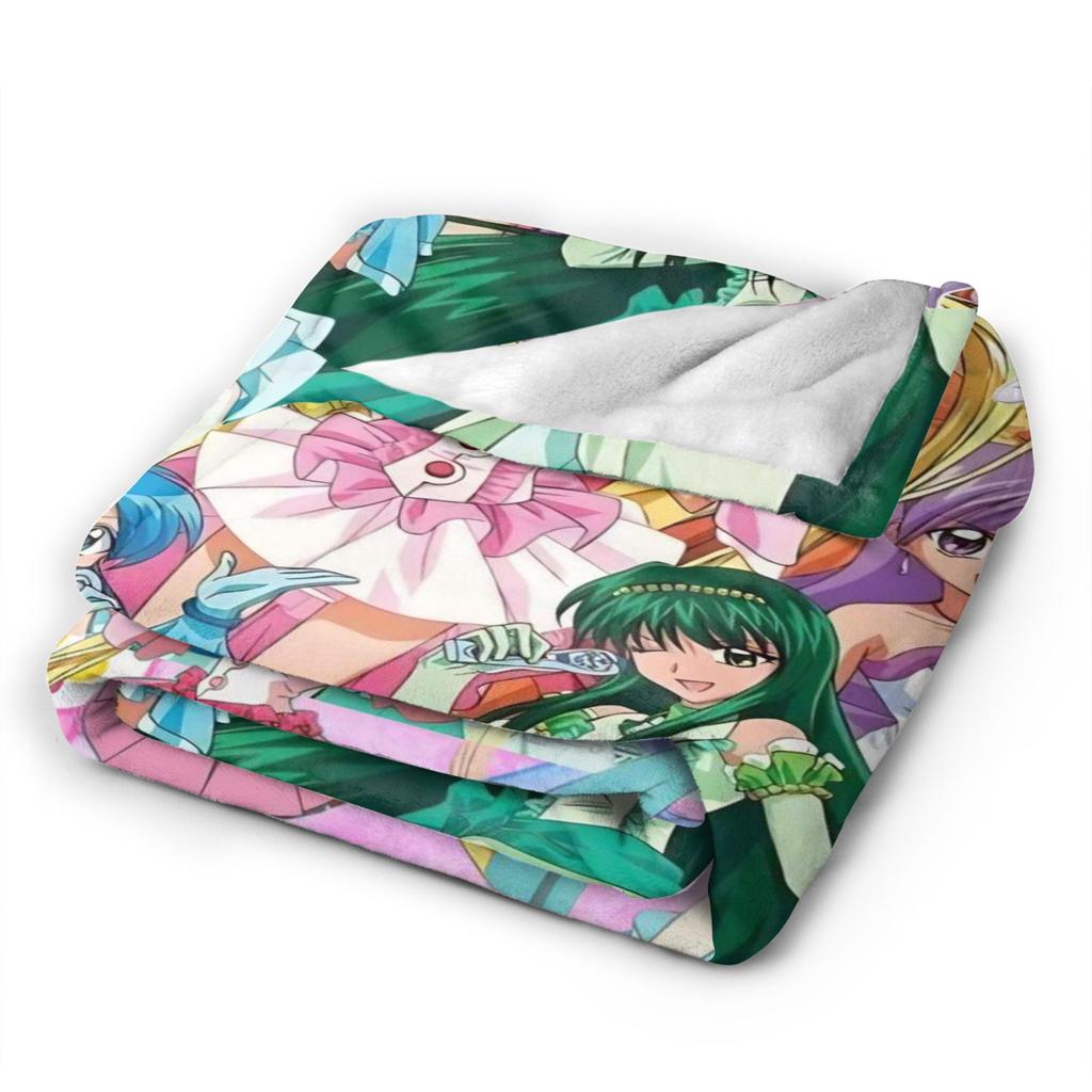 Mermaid Melody Pichi Pichi Pitch Flannel Blanket Winter  Warm Throw Blanket for Kids Couch Chair Funny Bedspread Sofa Bed Cover