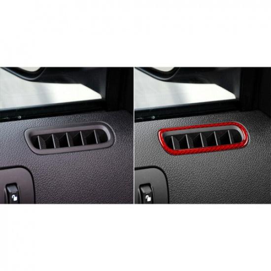 For Ford Mustang 2009-2013 Red Carbon Fiber Interior Door Air Vent Outlet Cover