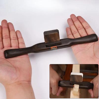 Cepillo plano para carpintería, mango redondo, acero, fondo plano/madera, fondo redondo, madera de ébano, cepillo de pájaro, cepillo de línea para carpintería hecho a mano
