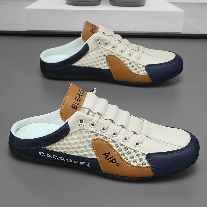 Fashion Men Casual Shoes slip on shoes lightweight loafers men sandals breathable half slippers canvas shoes Zapatillas Hombre