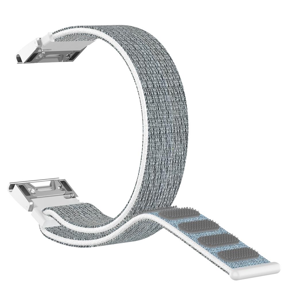For Garmin Forerunner 570 47mm/Fenix 8 47mm/Fenix 7/Fenix 6/Fenix 5 Loop Fastener Nylon Smart Watch Strap Wristband