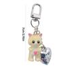 Sweet Cartoon Cat Heart Keychain Pendant Lovely Hangings Decorations Keyring Charm for Purse Bag Backpack Handbag