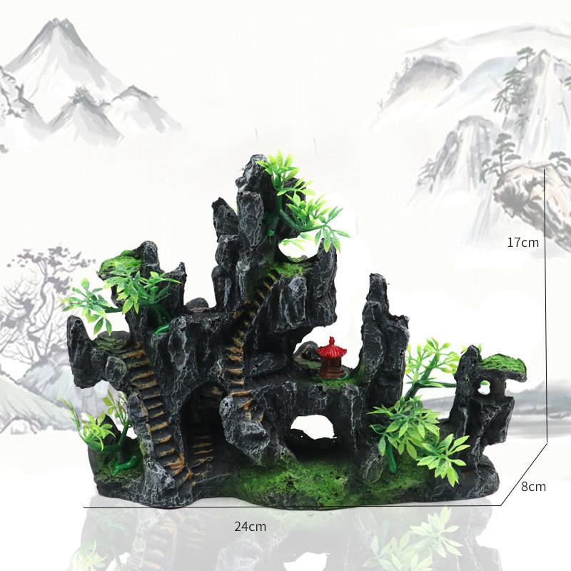 

Aquarium Fish Tank Decoration Resin Aquarium Rockery Mountain Decoration Aquarium Landscape Ornament for Fish Tank Aquarium