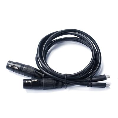 USB Typ C auf 3-Pin XLR Stecker Buchse Mikrofonkabel, Symmetrisches Audiokabel für Mischpulte und Verstärker