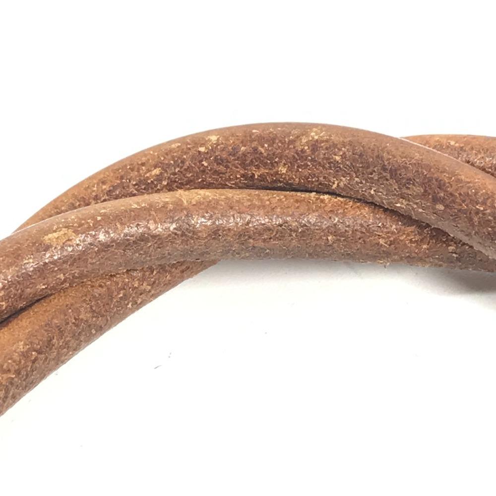 Hermes Tornado Breath Accessory Jewelry Bracelet Leather Brown/SilverHardware