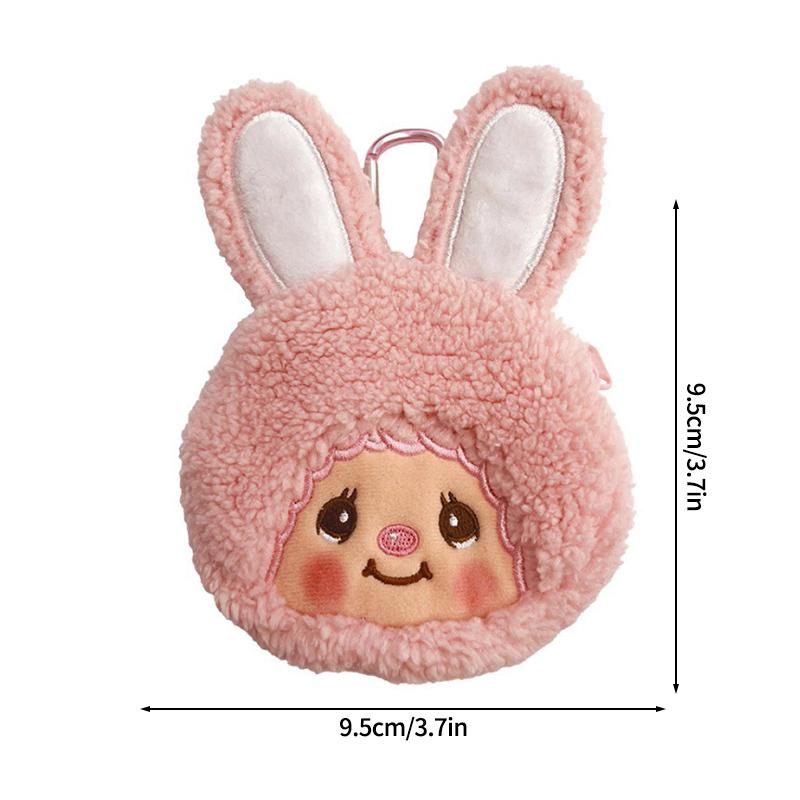 Cute Monchhichi Moneybag Cartoon Monchki Zipper Bag Purse Kawaii Backpack Hanging Keychain Charms Pendant Fans Favor