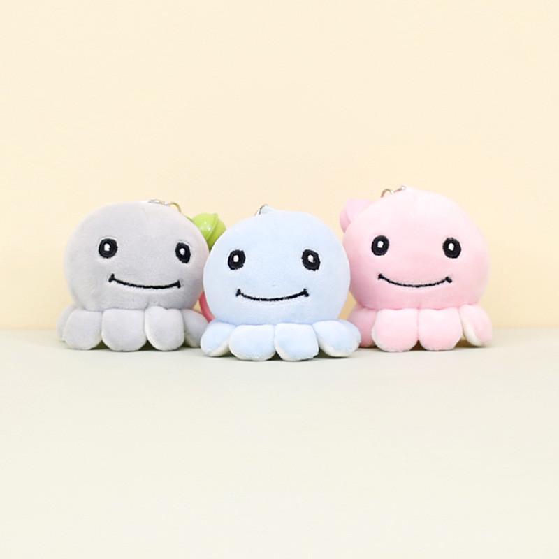Adorable Bell Octopus Plush Keychain Soft And Cuddly Stuffed Animal Toy For Couples