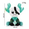 Medkit Plushie Game Character Stuffed Doll White Skull Green Antler Design Soft Sitting Plush Toy Cute Cartoon Ornament Collectible Gift For Game Fans
